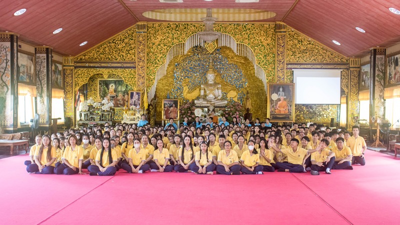 นักศึกษาใหม่ ปวช.1 และ ปวส.1 ทำกิจกรรมเข้าค่ายคุณธรรม-จริยธรรม ณ วัดนามะตูม อ.พนัสนิคม จ.ชลบุรี